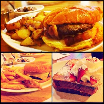 The Pan - Breakfast burger on top, Cajun meatloaf burger left, cream cheese stuffed French toast right. - Pizza Near Me - Gardena, California The Pan - Breakfast burger on top, Cajun meatloaf burger left, cream cheese stuffed French toast right. - Pizza Near Me - Gardena, California
