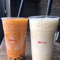 Zero Degrees - Thai Tea and Jasmine Milk Tea