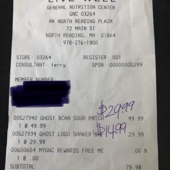 GNC - Grossly overcharged. - Health Markets Near Me - North Reading, Massachusetts GNC - Grossly overcharged. - Health Markets Near Me - North Reading, Massachusetts