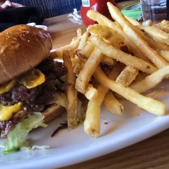 BJ's Restaurant & Brewhouse - Classic smash burger with fries - Pizza Near Me - New Braunfels, Texas BJ's Restaurant & Brewhouse - Classic smash burger with fries - Pizza Near Me - New Braunfels, Texas