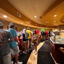 Capt. Jack's Family Buffet - Thomas Drive - Line for buffet in both sides desserts in right