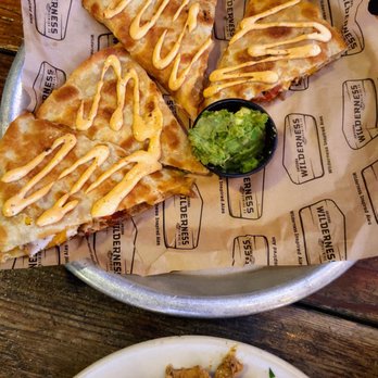 Arizona Wilderness Brewing - Chicken quesadillas and in-house guac - Breweries Near Me - Gilbert, Arizona