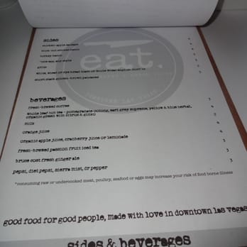 Eat. - Menu Selections - New American Near Me - Las Vegas, Nevada