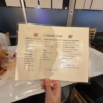 Lobster Chef - Drink Menu - Cajun/Creole Near Me - San Mateo, California