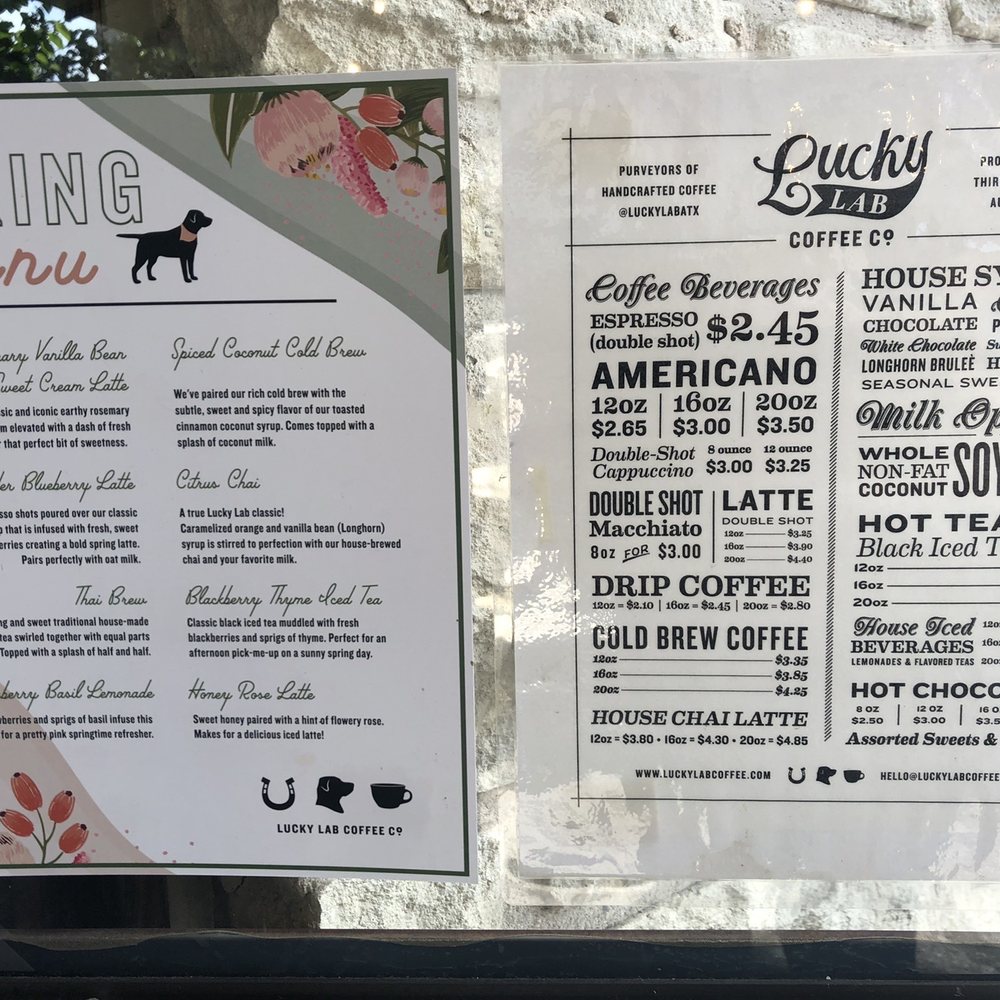 Lucky Lab Coffee - Spring menu - Desserts Near Me - Austin, Texas Lucky Lab Coffee - Spring menu - Desserts Near Me - Austin, Texas