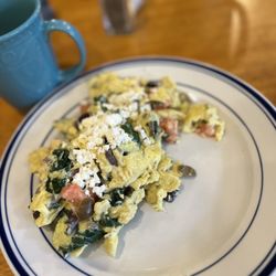 Blue Moon Cafe - Greek feta omelette.