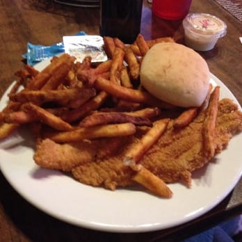 The Wood Inn - Special: catfish with salad, potato (seasoned fries shown) and roll. Try the jalapeño ranch! - American Near Me - Carthage, Illinois The Wood Inn - Special: catfish with salad, potato (seasoned fries shown) and roll. Try the jalapeño ranch! - American Near Me - Carthage, Illinois