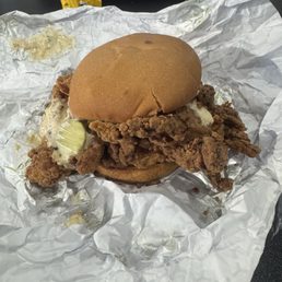 Gluten free fried chicken sandwich plain hot