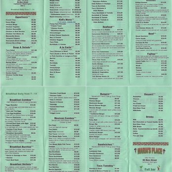 Maria's Place - Menu as of 2/21 - Mexican Near Me - Cathlamet, Washington Maria's Place - Menu as of 2/21 - Mexican Near Me - Cathlamet, Washington