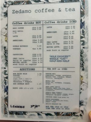 Menu photo 6 Zedamo Coffee & Tea Tucson, AZ Menu photo 6 Zedamo Coffee & Tea Tucson, AZ