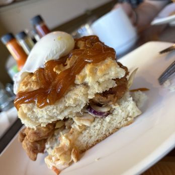 Biscuit Head - Mimosa Fried Chicken Biscuit - Cafes Near Me - Asheville, North Carolina