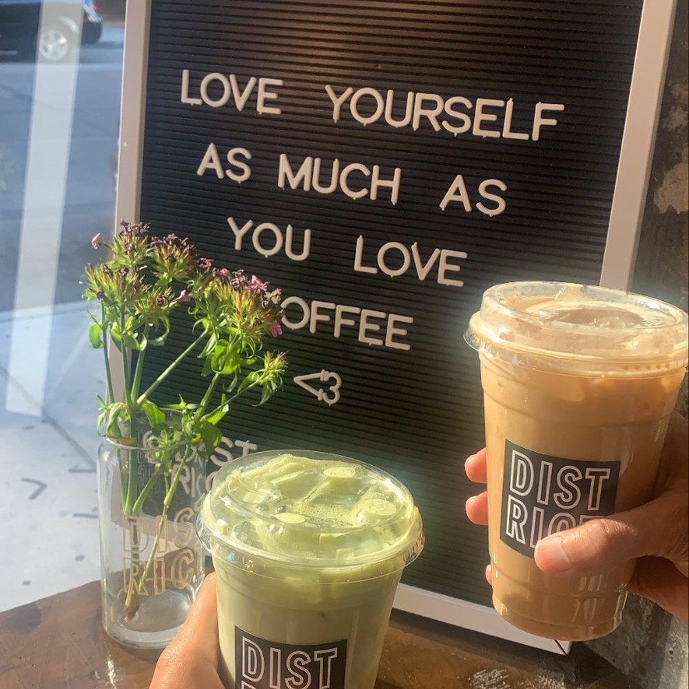 District Coffee - Strawberry rose latte & honey lavender latte - Coffee & Tea Near Me - El Paso, Texas District Coffee - Strawberry rose latte & honey lavender latte - Coffee & Tea Near Me - El Paso, Texas