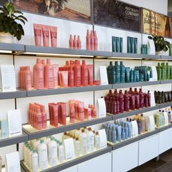 Mango Salon - GreenGate - Our retail area makes it easy to find the right products with guidance tailored to your hair and routine.