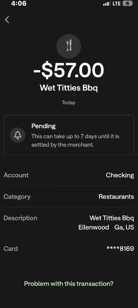 Food from Wet Titties