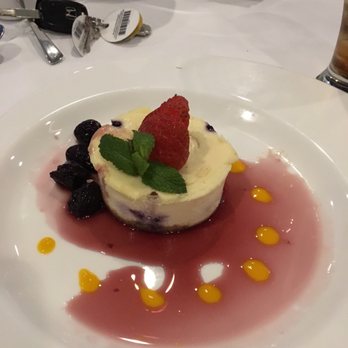 Orange Hill Restaurant - Blueberry cheesecake with cherry compote - New American Near Me - Newburgh, New York