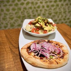 Lunch combo with pizza and salad