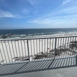 Gulf Front King Room Balcony view, sunny.