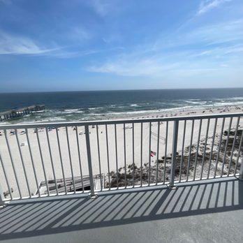 Best Western Premier Tides - Gulf Front King Room Balcony view, sunny. - Hotels Near Me - Orange Beach, Alabama