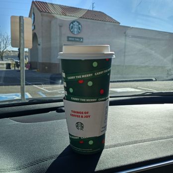 Starbucks - My Christmas cup with my hot decaf white chocolate mocha....yum...yum! - Coffee & Tea Near Me - Rio Rancho, New Mexico