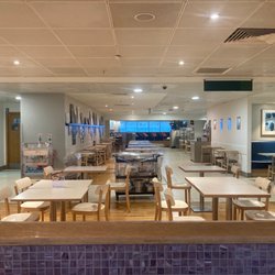 John Lewis & Partners - The food hall is open for business and serves a variety of different foods including upmarket beverages and drinks.