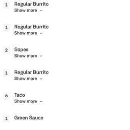 My order