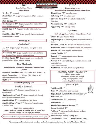 Menu photo 1 Hanna's Diner Hillsboro, NH