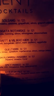 Menu photo 4 Torggata Botaniske Oslo, 03