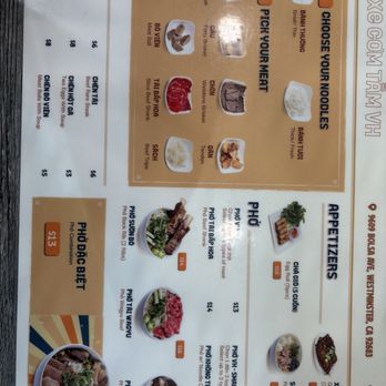 Xe Com Tam VH - Menu - Breakfast & Brunch Near Me - Westminster, California Xe Com Tam VH - Menu - Breakfast & Brunch Near Me - Westminster, California