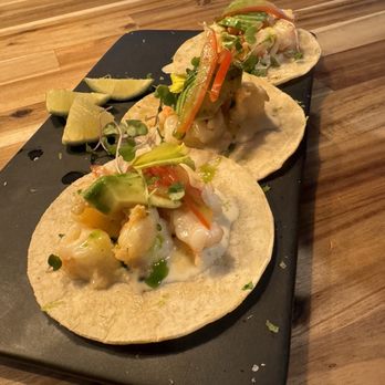 Azafran Restaurant - Shrimp Tacos-Garlic Sauce and Flakes, Cheese, avocado - Breakfast & Brunch Near Me - Camarillo, California Azafran Restaurant - Shrimp Tacos-Garlic Sauce and Flakes, Cheese, avocado - Breakfast & Brunch Near Me - Camarillo, California