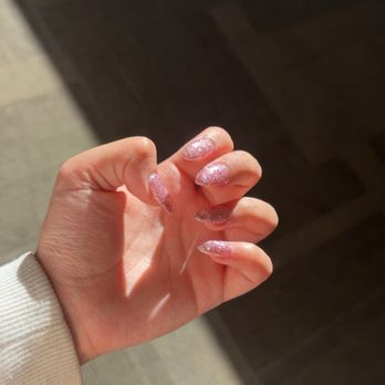 Tami-A Nails Salon - Full set acrylic with pink glitter gel - Nail Salons Near Me - Honolulu, Hawaii Tami-A Nails Salon - Full set acrylic with pink glitter gel - Nail Salons Near Me - Honolulu, Hawaii