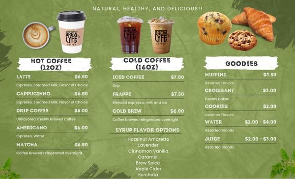 Menu photo 3 Brew Lyfe Coffee Redondo Beach, CA