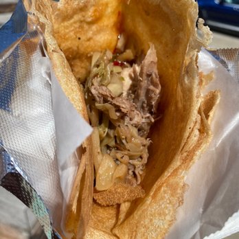 Melange Creperie - Sweet and sour pork crepe - Creperies Near Me - Houston, Texas Melange Creperie - Sweet and sour pork crepe - Creperies Near Me - Houston, Texas