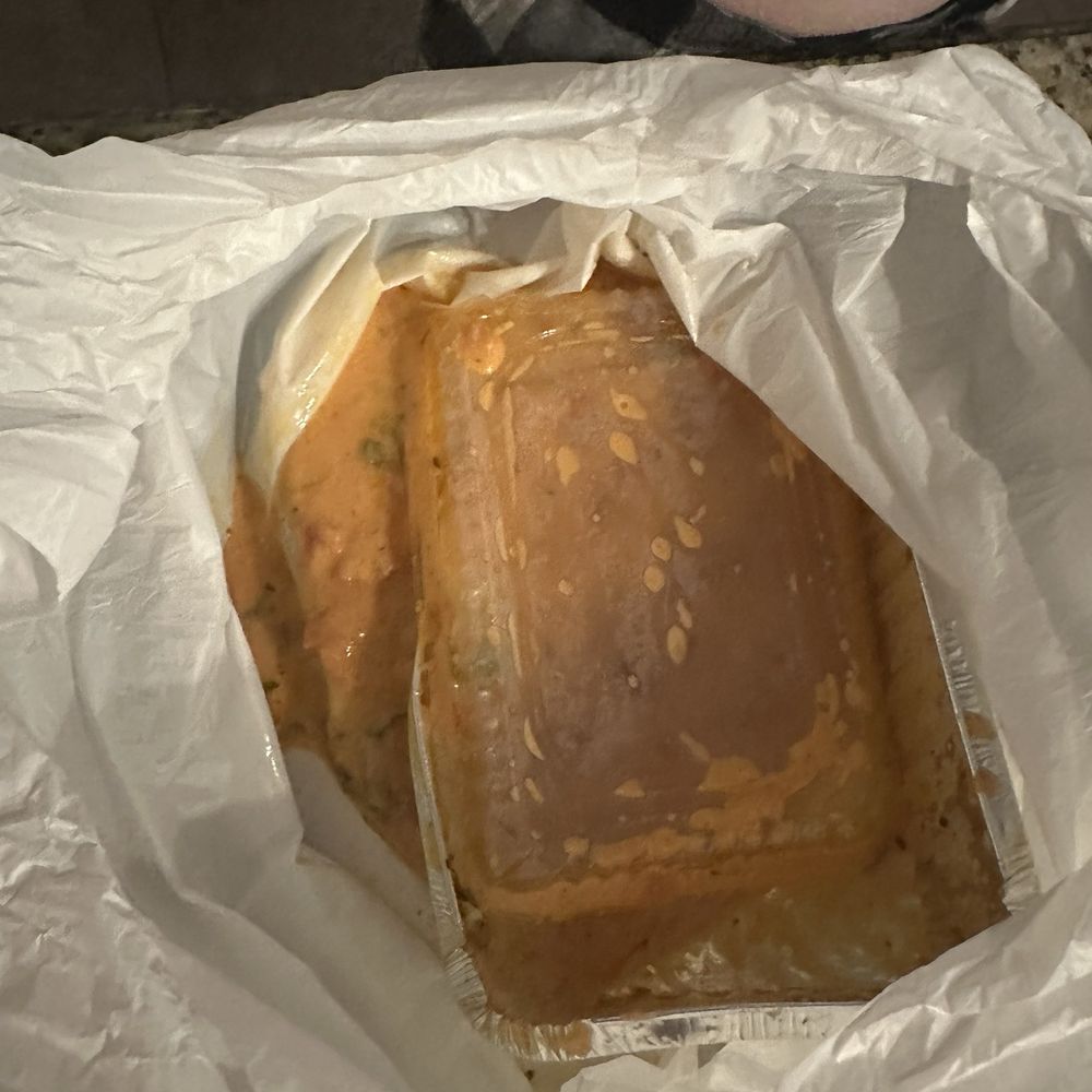 Crust Pizza - Soup spilled in bag - Pizza Near Me - Cypress, Texas