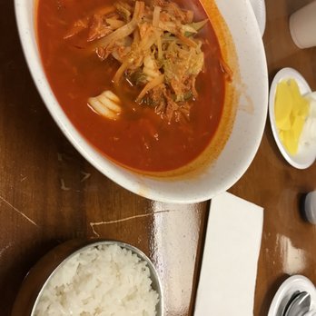 Peking Restaurant - Seafood kimchi soup. Not much seafood - Korean Near Me - Fayetteville, North Carolina