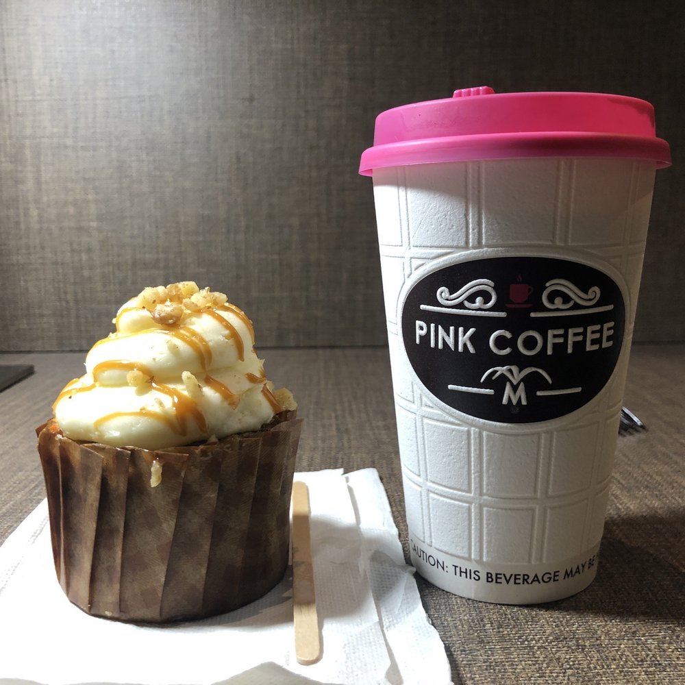 Pink Coffee - Carrot Cupcake and Hot Chocolate - Coffee & Tea Near Me - Cabazon, California Pink Coffee - Carrot Cupcake and Hot Chocolate - Coffee & Tea Near Me - Cabazon, California