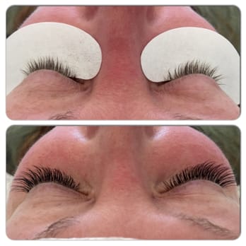 Feathered Lash Studio - Top: Before application Bottom: After application. Natural full lashes. - Eyelash Service Near Me - Dallas, Texas Feathered Lash Studio - Top: Before application Bottom: After application. Natural full lashes. - Eyelash Service Near Me - Dallas, Texas