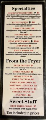 Menu photo 2 Surly Wench Pub Tucson, AZ