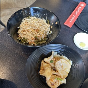 Dough Zone Dumpling House - San Jose - Minced Chicken Noodles and Chili Pork Wontons - Noodles Near Me - San Jose, California Dough Zone Dumpling House - San Jose - Minced Chicken Noodles and Chili Pork Wontons - Noodles Near Me - San Jose, California