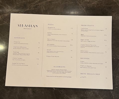 Menu photo 3 Restaurant Sebastian Amsterdam, NH Menu photo 3 Restaurant Sebastian Amsterdam, NH