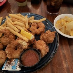 Waterman's Grill - 6 Shrimp Plate with fries and cheesy potatoes