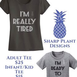 Sharp Plant Designs - Mommy and me graphic t-shirt set