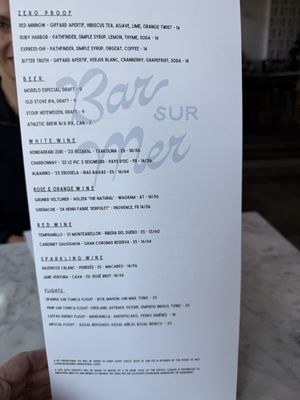 Menu photo 1 Bar Sur Mer Seattle, WA Menu photo 1 Bar Sur Mer Seattle, WA