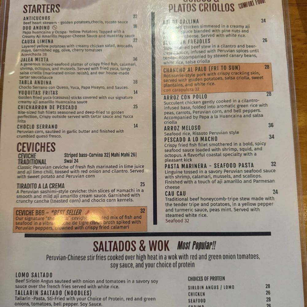 Bodegon No 69 - Menu - Latin American Near Me - Pasadena, California