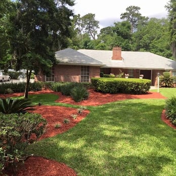 Advanced Lawn Technology - Red mulch draws instant color out of your plants! - Landscaping Near Me Advanced Lawn Technology - Red mulch draws instant color out of your plants! - Landscaping Near Me