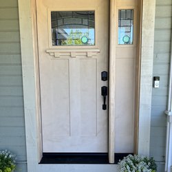 Thompson Garage Doors - Unstained front door:(