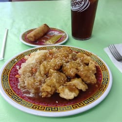 Twin Dragon - Sesame Chicken, fried rice, eggroll