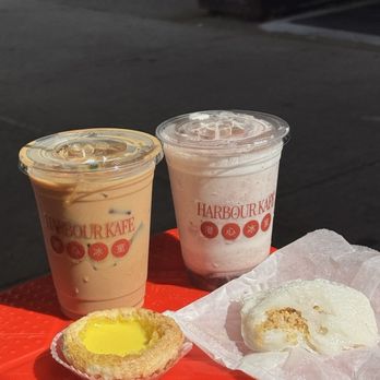 Harbour Kafe - hk milk tea, red bean slush, egg tart, peanut mochi - Cafes Near Me - Brooklyn, New York Harbour Kafe - hk milk tea, red bean slush, egg tart, peanut mochi - Cafes Near Me - Brooklyn, New York