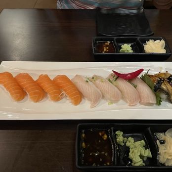 Sushi Bang Bang - Salmon and yellowtail and sea eel sushi. - Japanese Near Me - Austin, Texas Sushi Bang Bang - Salmon and yellowtail and sea eel sushi. - Japanese Near Me - Austin, Texas