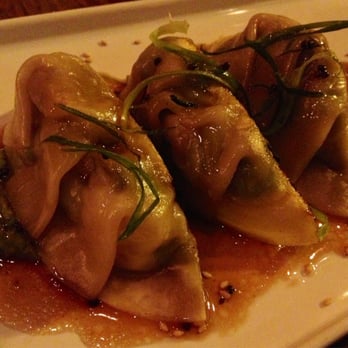 Lucky Belly - Oxtail dumpling, a lil heavy and flat. - Bars Near Me - Honolulu, Hawaii Lucky Belly - Oxtail dumpling, a lil heavy and flat. - Bars Near Me - Honolulu, Hawaii