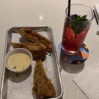 Bulldog Burger - Philly Spring Rolls and Blueberry Mojito - Burgers Near Me - Ridgeland, Mississippi